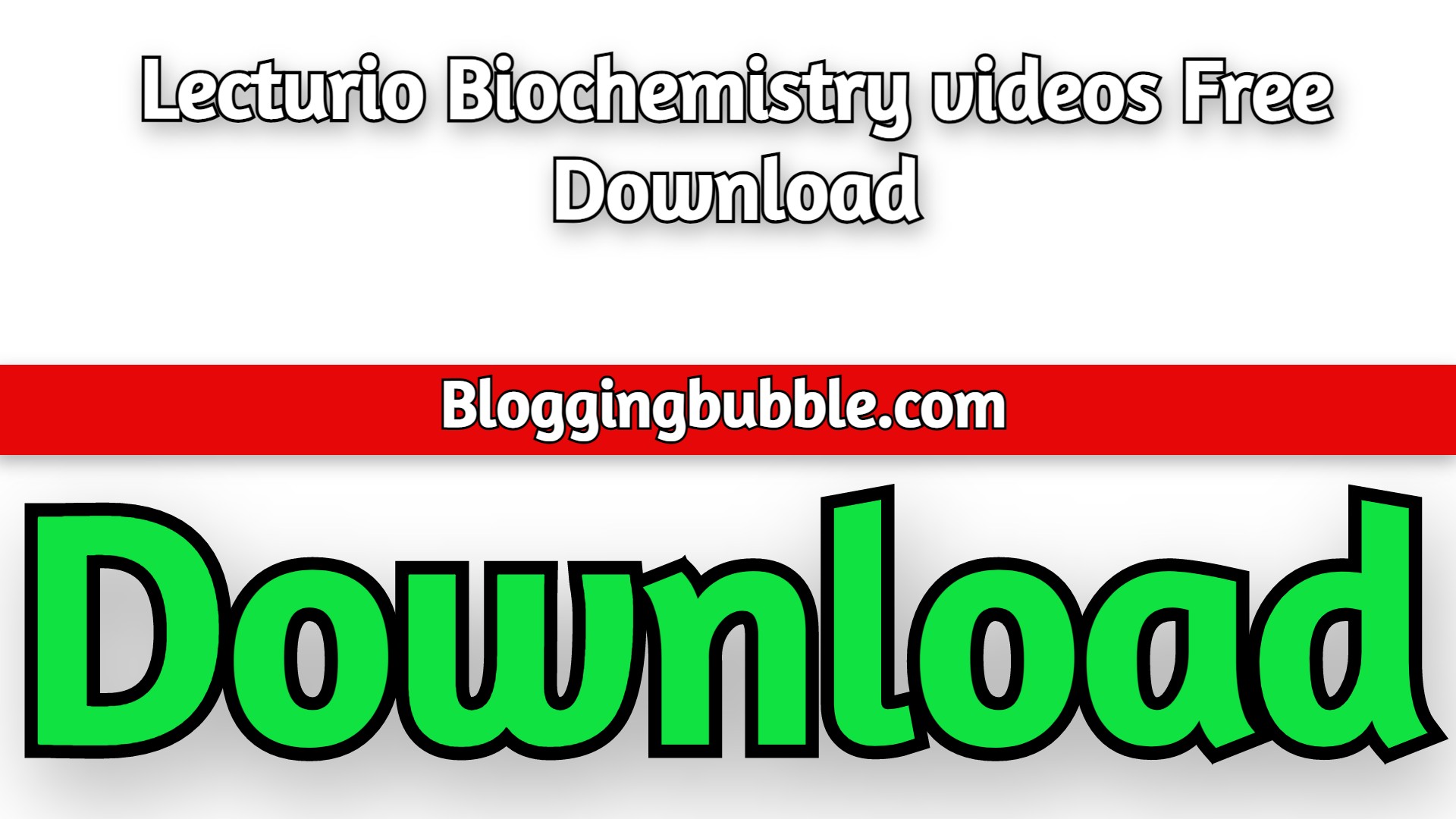 Lecturio Biochemistry videos 2022 Free Download