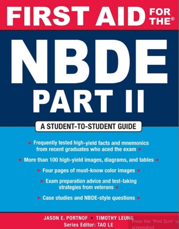 First Aid for the NBDE Part II 2023 PDF Free Download